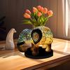 Painted Resin Animal Table Lamp Wild Animal Sculpture Stained Resin Lamp Colorful Night Light Decoration for Bedroom Living Room Christmas Gifts