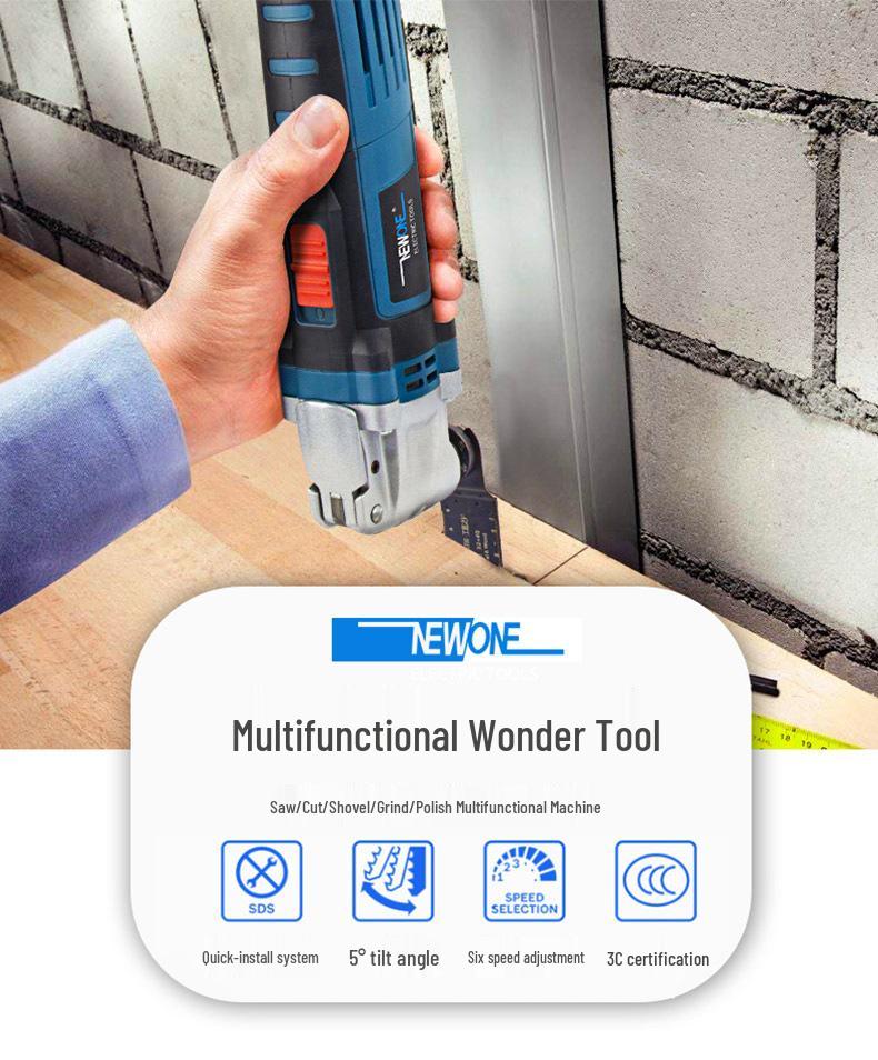 Multifunctional Electric Edge Trimmer & Angle Grinder Adapter: Converts to Cutting Machine, Electric Shovel, and Woodworking Tool Set.