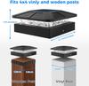 RGB Color Changing Solar Post Cap Light Outdoor 4x4 Solar Powered Fence Light Waterproof For Wood Vinyl Post Deck Porch Lighting