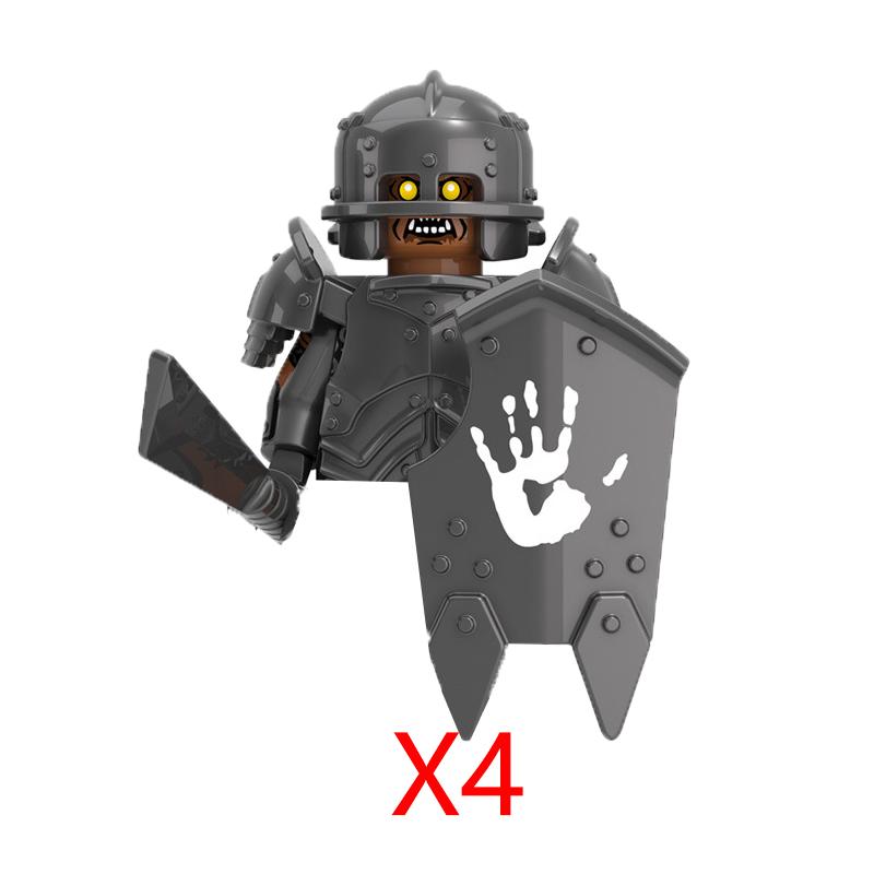 Military Building Blocks Solider Figures Movie Science Fiction Series Weapons Shield Knight Toys Gifts Medieval Mini Bricks MOC