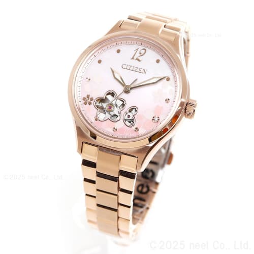 Citizen Women's Limited Edition Mechanical Watch PC1017-88Y, Open Heart, Waterproof, Cherry Blossom Pink