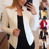 V-O-S WOMEN's WEAR No Button Blazer Long Sleeve Slim Fit Suit Jacket?Coat