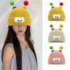 Cartoon Monsters Beanie Adult Elastic Hat Winter Warmer Knitted Hat Cold Winter Presents for Students Teenagers Skiing  rose Red
