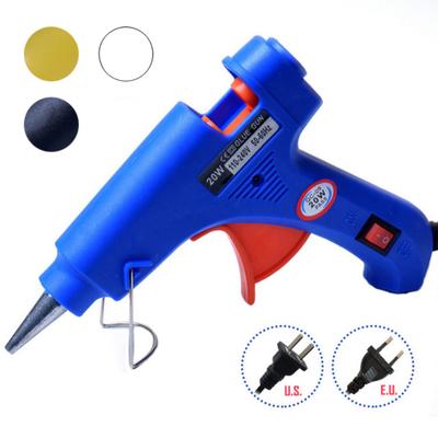 Mini pistola de pegamento fundido de 20w para sellar barra de cera calentador profesional de alta temperatura Pistola de Pegamento Caliente herramienta de reparación de calor compatible con barras de pegamento de 7mm