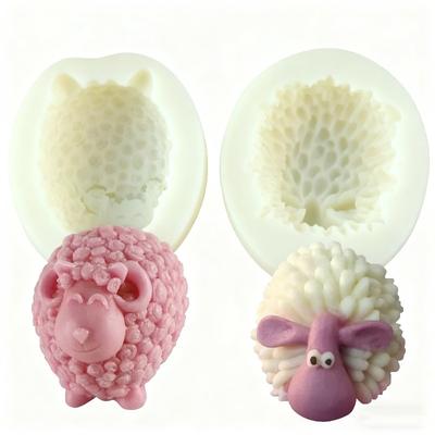 3D Sheep Candle Silicone Mold DIY Candle Manual Mold Wholesale Soap Gypsum Process Mold Silicone Molds for Crafts 3d Handmade