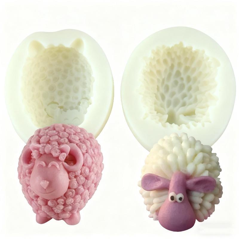 3D Sheep Candle Silicone Mold DIY Candle Manual Mold Wholesale Soap Gypsum Process Mold Silicone Molds for Crafts 3d Handmade