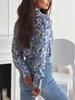 2024 Autumn Fashion Multicolor Long Sleeve Printed Women's Blouse Shirt