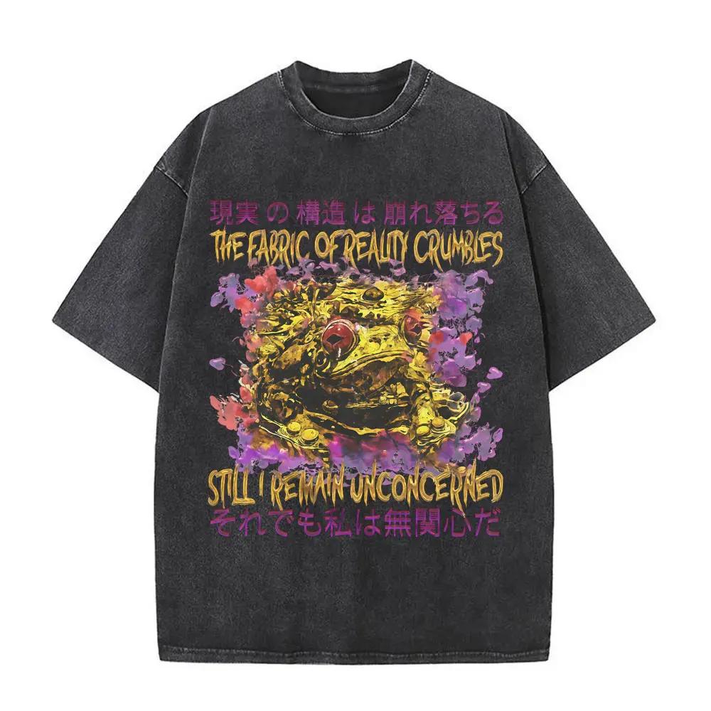Talloze Gruwelen Wachten Maar Ik Blijf Trouw Aan De Kaas T-shirt Grappig Japanse Stijl Muis Rat Retro Gewassen T-shirt Unisex