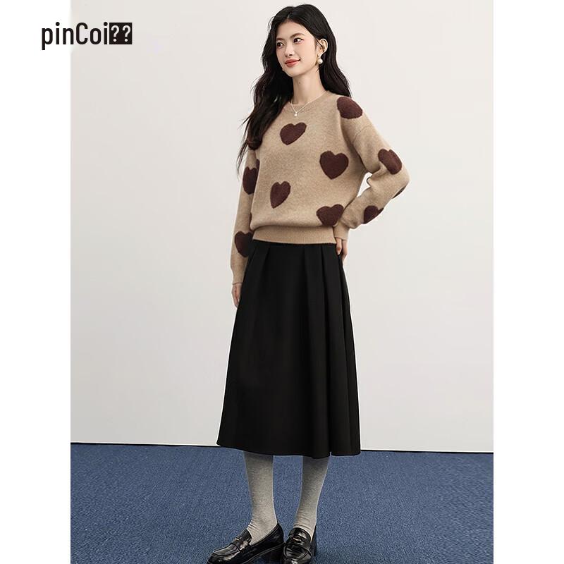 Women's Heart Pattern Soft Knit Sweater