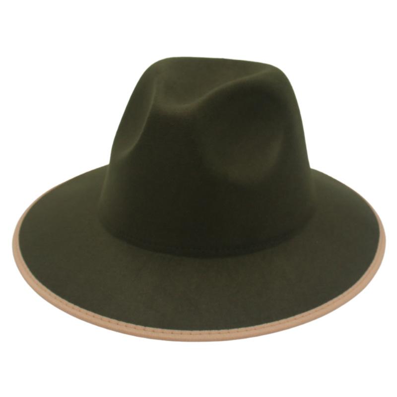 Hemming Fedora Top Hat Tweed Jazz Hat Spring Summer Felt Hat