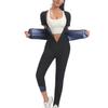 Professional Short Sleeve Sauna Jumpsuit with Adjustable Waist Trimmer Thermal Sweat Body Shaper Women Gym Workout Wear