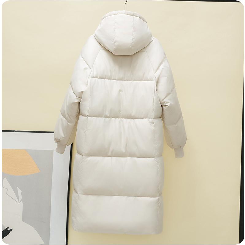 Down Padded Jacket Women's Long Over-the-knee Korean Version of The Thick Bread Jacket Winter Loose Padded Jacket