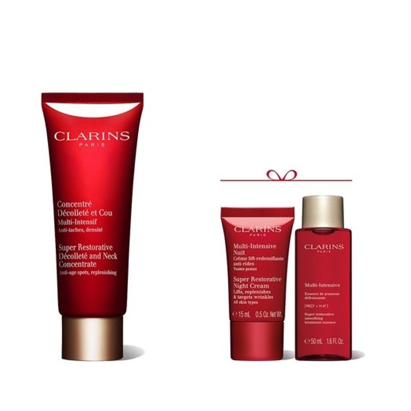 Clarins Super Restorative Neck Cream Set (+ 2 Deluxe Products)