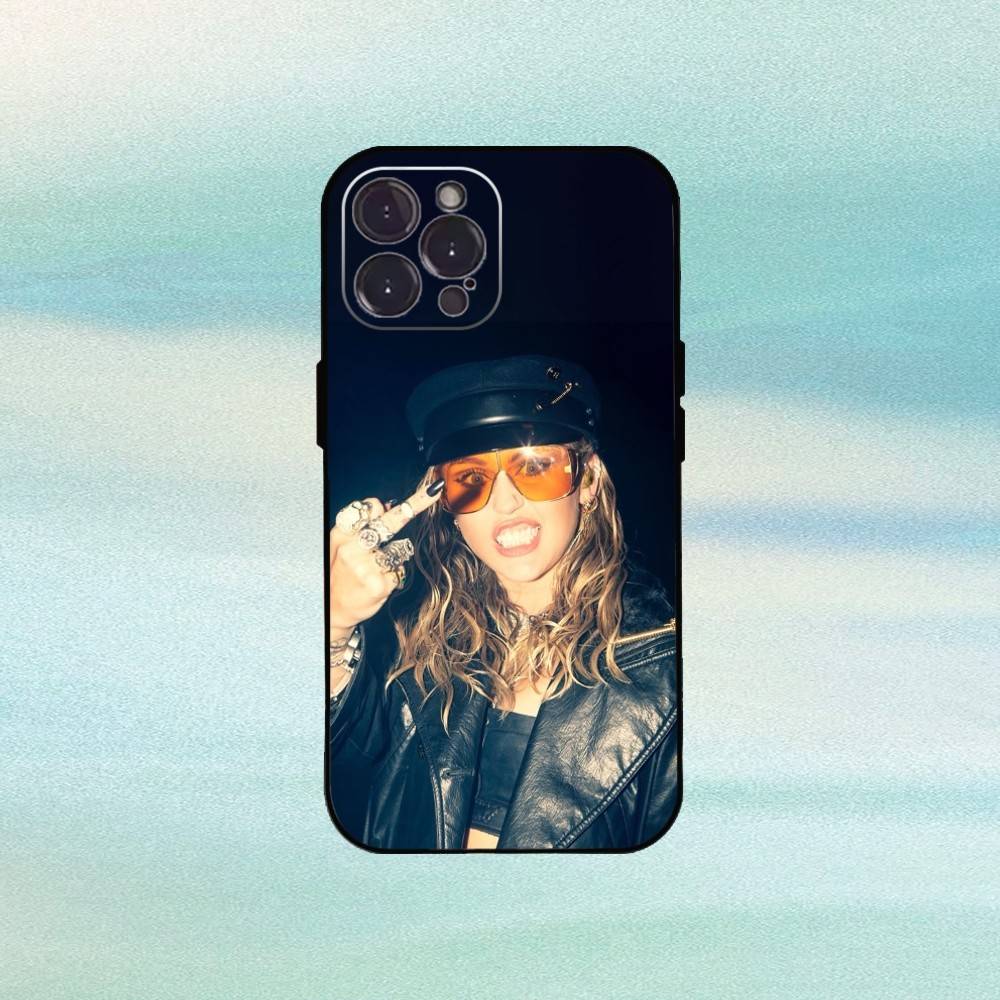 

Чехол для телефона Miley Singer Cyrus Flowers для iPhone 17, 16, 15, 14, 13, 12, Plus, Pro Max, 5G Другие Мягкий Черный Чехол iPhone17