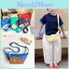 Blocked Color Simple Letter Printed Dumpling Shaped Children Bag Shoulder