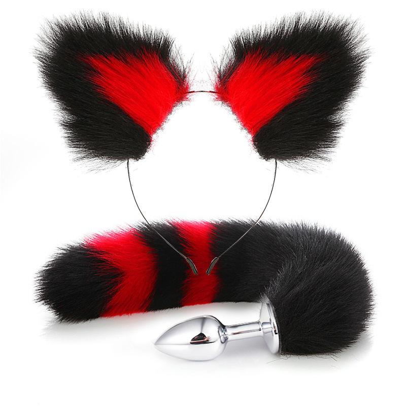 Ass Butt Tail Buttplug Fox Pigtail Anal Plug And Ears Erotic products SM BDSM Cat Ears Sex Game Toys For Couple Adults Women Men