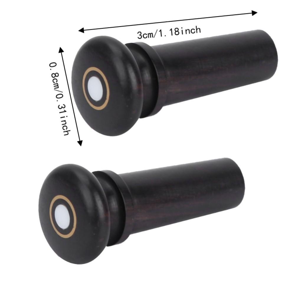 2PCS Ebony Musical Instrument Accessories 4/4 3/4 Wood Violin Endpin  Instrument Repair