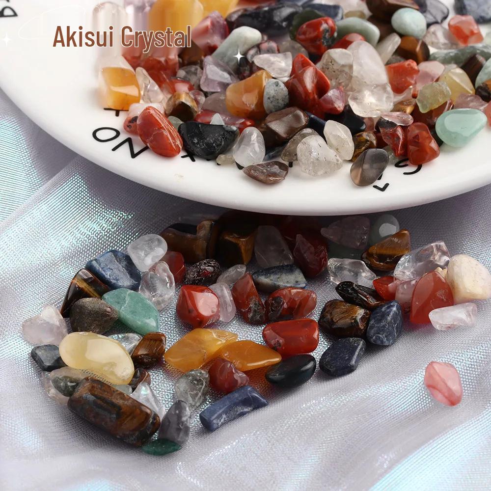 

Seven-Color Crystal Demagnetizing Stone - Natural Crushed Stone for Aquarium, Flower Pot Decoration 7-9mm