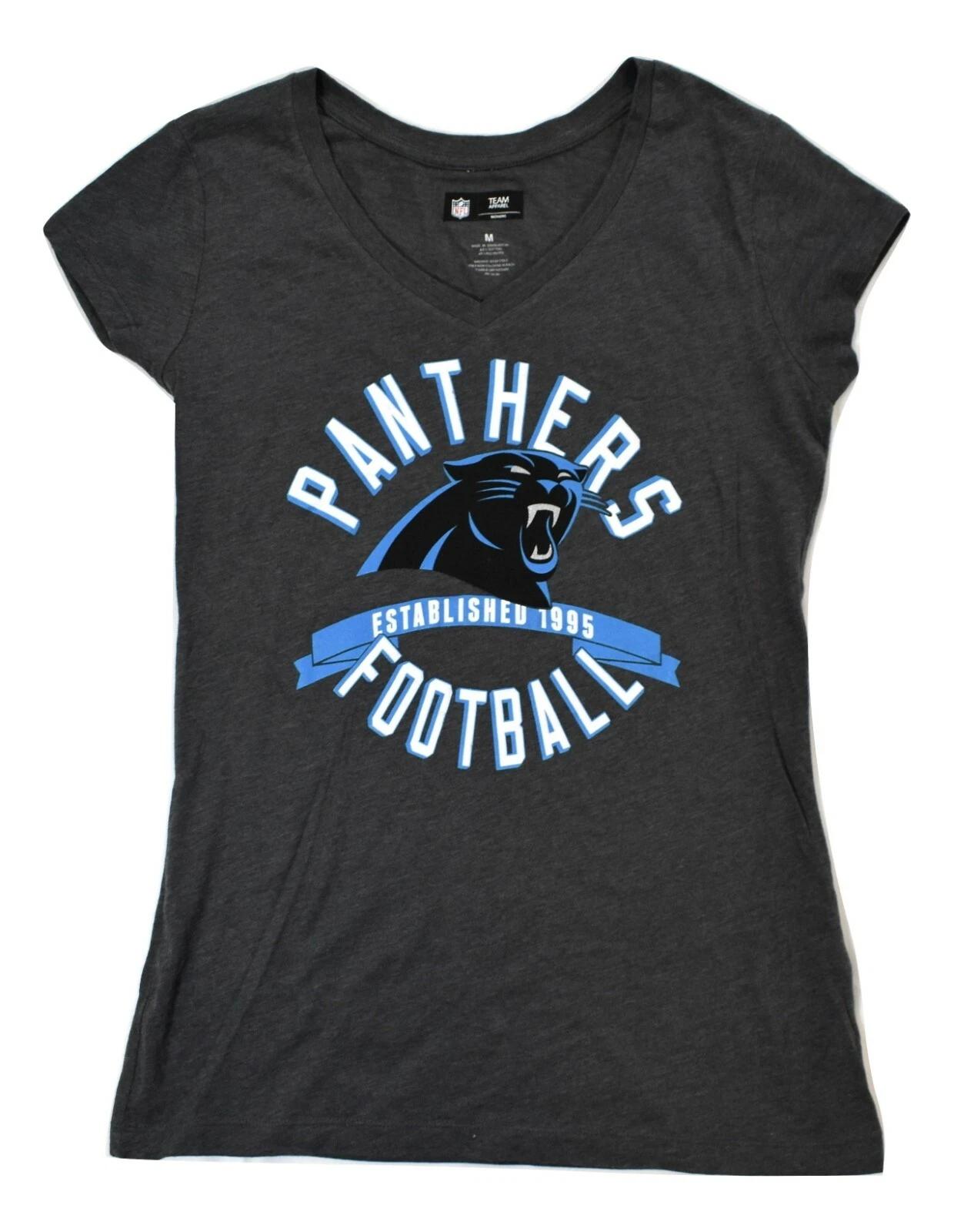 NFL Team Apparel Juniors Carolina Panthers Football Shirt New M 4XL