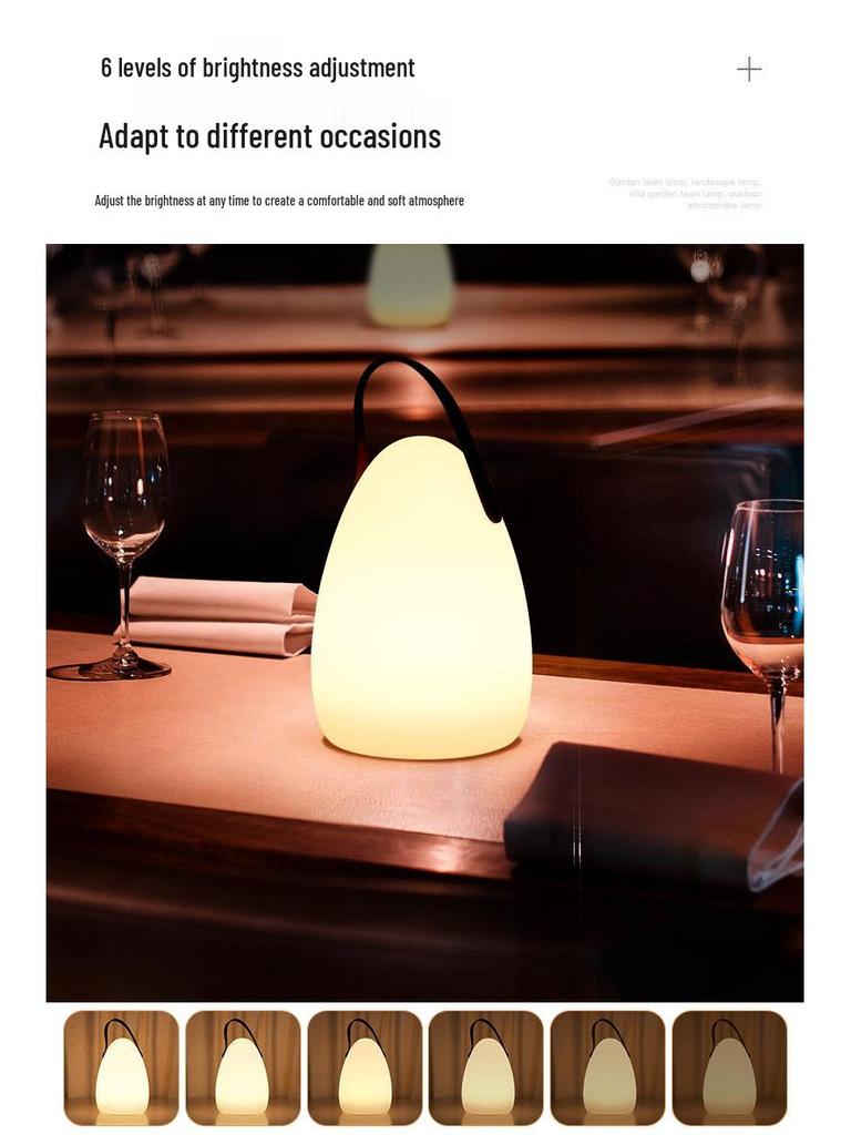 Portable Rechargeable Night Light: Cross-Border E-commerce Camping & Bedroom Table Lamp
