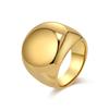 Beauty, Simplicity and Exaggeration, Mirror Titanium Steel Gold-plated Ring Ring, High-end Fashion Temperament, Wear Women's Hand Jewelry