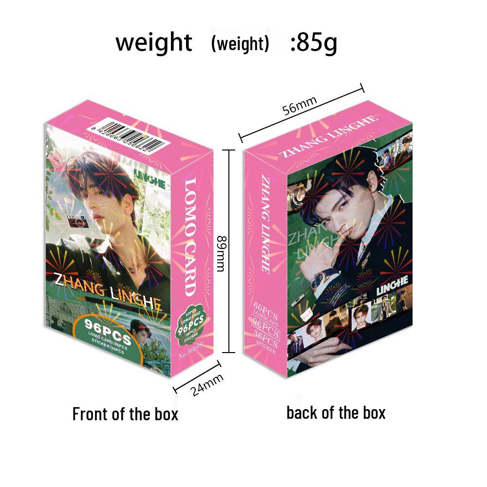 Zhang Linghe 96PCS Double-Sided HD Mini LOMO Star Cards - Laminated Collectible Gift Set