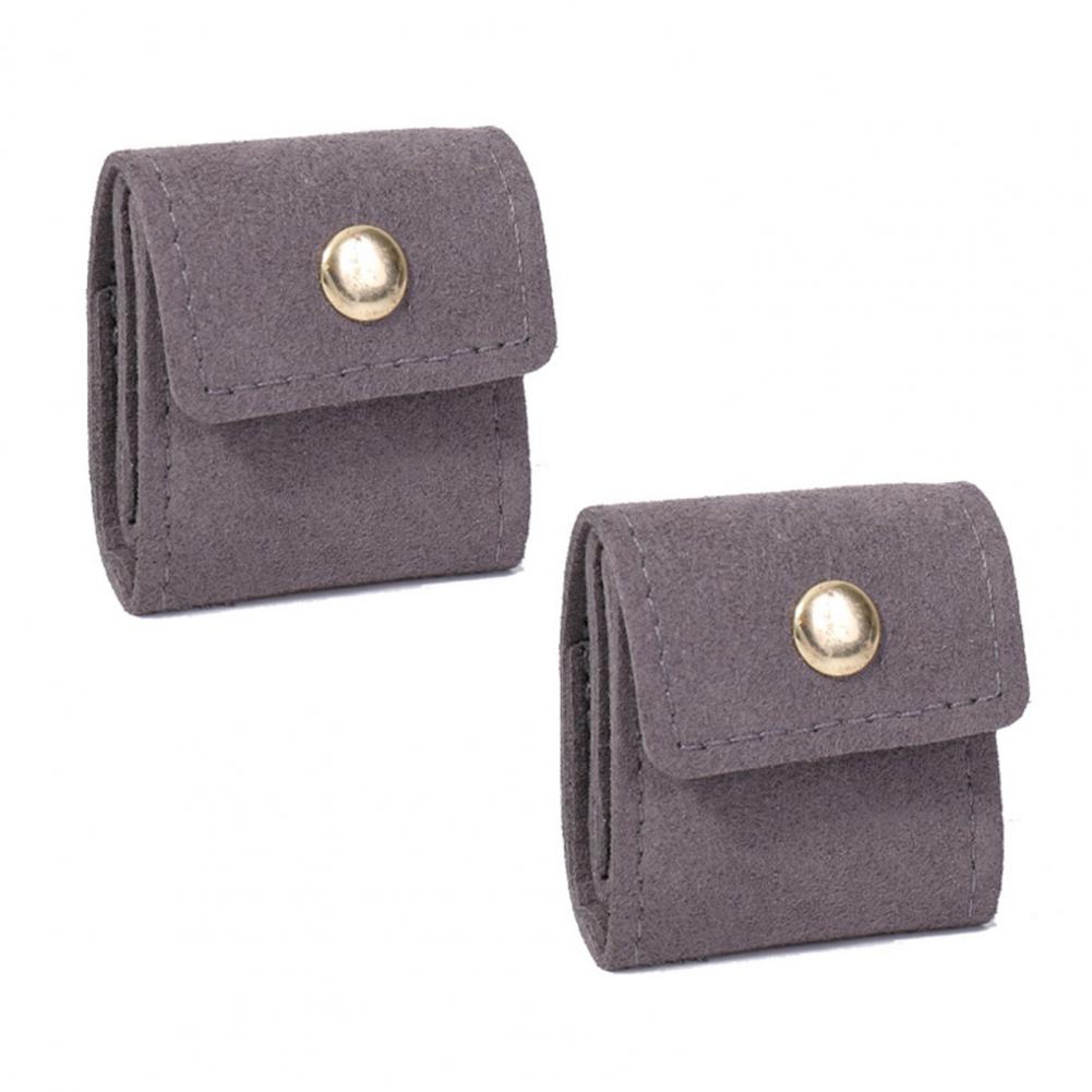 Soft Lining Jewelry Bag Mini Travel Jewelry Bag with Buckle Foldable Roll-up Jewelry Organizer Pouch for Rings Necklaces