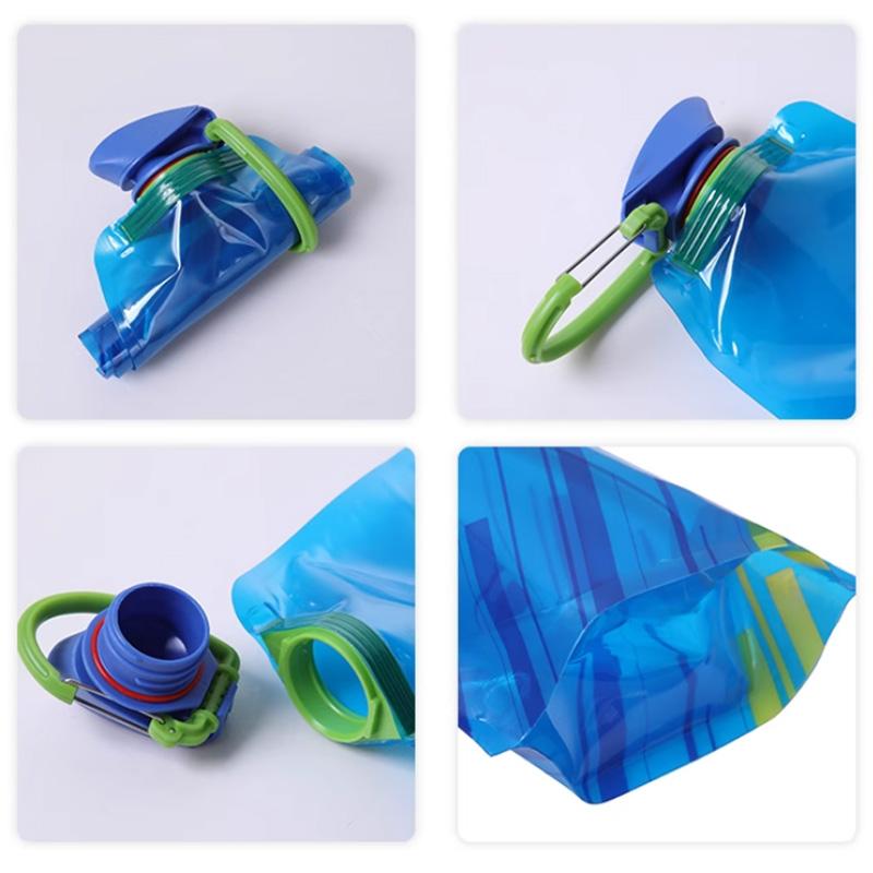 700ML Portable Ultralight Soft Flask Bottle Outdoor Sport Folding Water Bottle Camping Hiking Running Soft Flask Bag