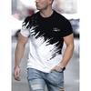 Sommer Rundhals 3D Farbverlauf Druck Top Modische Lässige Kurzarm Herren T-Shirts