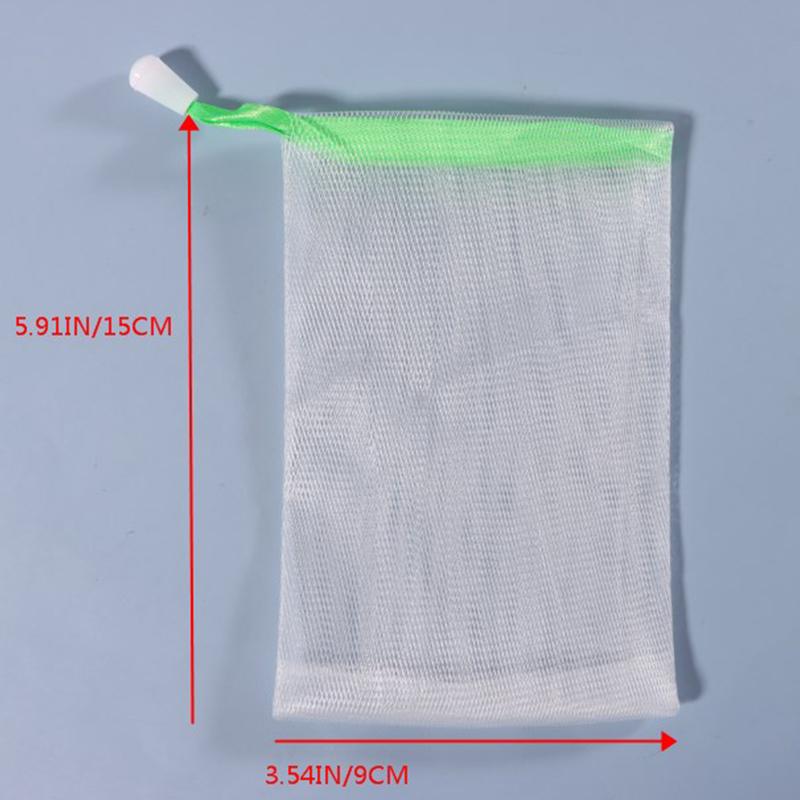 10Pcs Random 9X15Cm Hangable Soap Bags Bath Shower Gel Cleanser Mesh Bags Body Soap Cleanser Bubble Net Bags Cleaning Tools