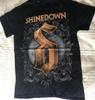 Shinedown Turnê de Outono no Reino Unido 2013 Camiseta de Algodão Preta de Manga Curta Todos os Tamanhos AH1004 Camiseta Unissex