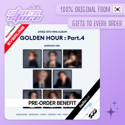 (PRE-ORDER BENEFIT) ATEEZ - 13th Mini Album [GOLDEN HOUR : Part.4] (DIGIPACK Ver.)