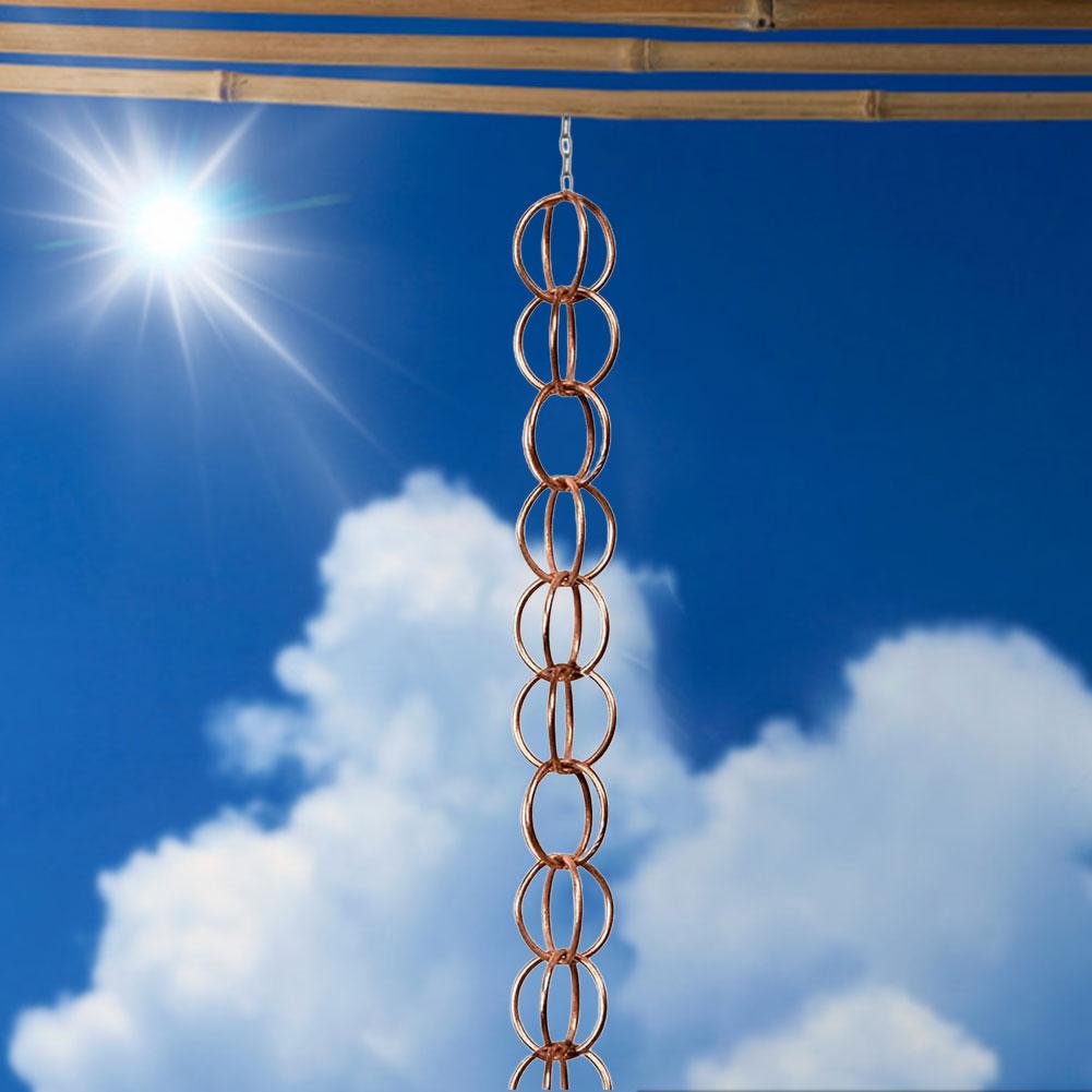 Metal Drainage Rainwater Chain Multifunction Rainwater Chain Decorative Downspout Rain Chain Exquisite for Front Porch Patio