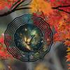 2D Metal Wind Spinner Enchanted Forest Butterfly Glowing Lights Outdoor Decor for Garden Patio Yard No Electricity Needed Gift for Men Women