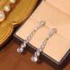 Silver Needle Light Luxury Retro Long Earrings Premium Atmospheric Earrings New Year's New Gold-plated Hong Kong Style Earrings