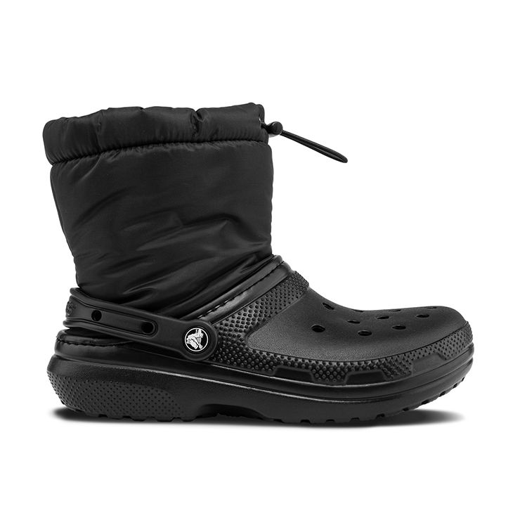 Crocs Klassiske Foret Neo Puff Rund Tå Dekorert Hæl Korte Støvletter Unisex støvletter Svart 206630-060