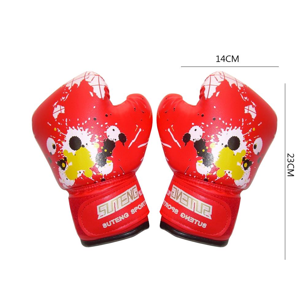 2 ks/sada Dětské boxerské rukavice PU kůže Houba rukavice Cvičení Cvičení Trénink bojových umění Boxerské rukavice pro Karate Muay Thai
