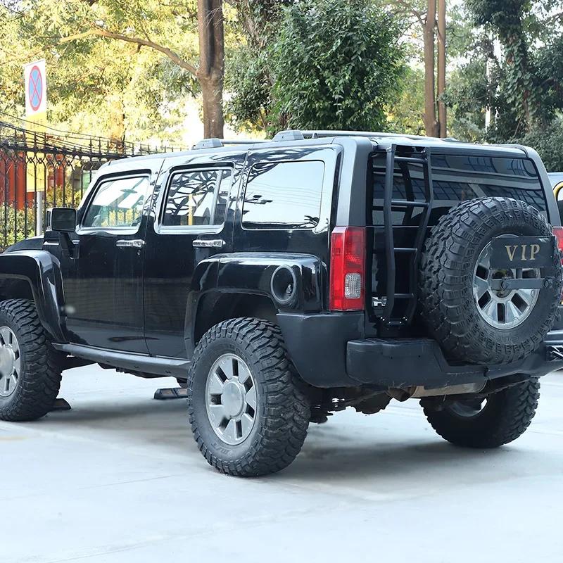 For Hummer H3 2005-2009 Aluminum Alloy Black Car Tailgate Top Ladder Car External Accessories