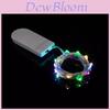 Led Copper Wire String Lights With Button Battery Pack For Outdoor Garden Decor