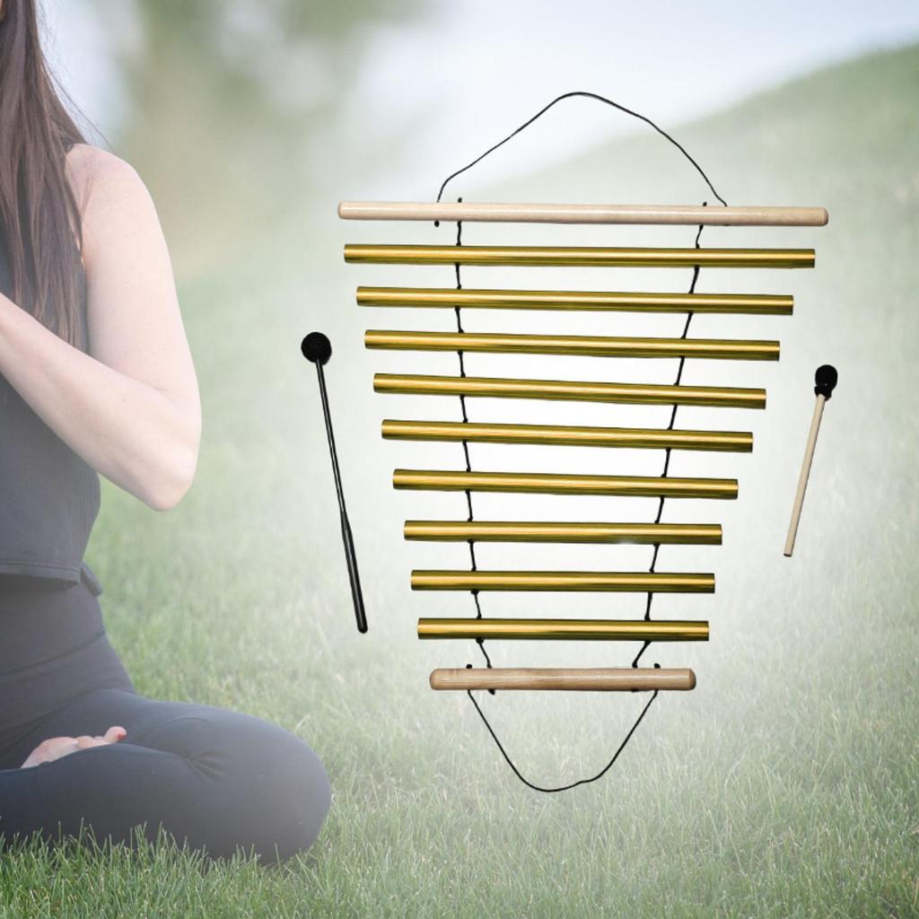 Větrný zvonkohra, Ruční, Meditační jednoradové tyčové zvonkohry, 9tónový bicí nástroj pro učitele, Řízení třídy, Dárek pro děti