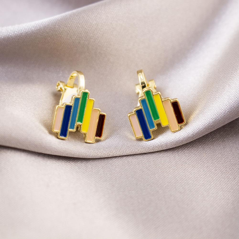 Versatile Light Luxury Ear Clips Without Pierced Ears Daily High-end Triangular Ear Clips Versatile Women's Earrings