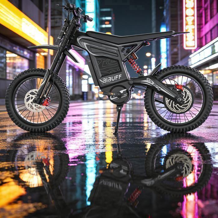 Elektrische fiets BIBUFF GT600 Motor 7500W PIC, afneembare 72V 30Ah batterij, bereik 112km, snelheid 80,5km/u, hydraulische remmen,