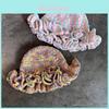 Woolen Hat Handmade Colorful Crochet Beret With Ruffled Edge For Spring Summer Fashion
