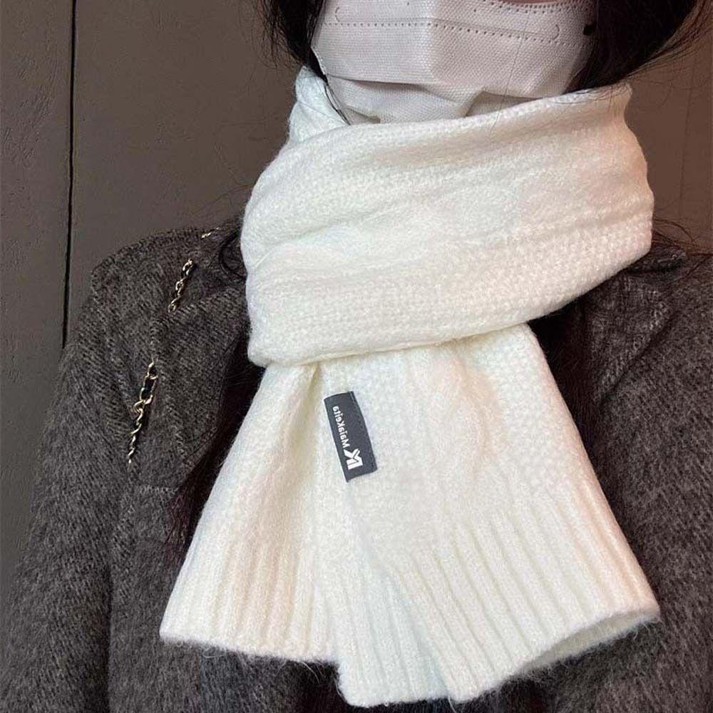 Twists Long Thickened Neckscarf Acrylic Fibers Winter Warmer Scarf Knitting Wool Scarf  Autumn