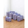 1PC foldable moving bag Large capacity woven bag snakeskin bag Waterproof portable mobile bag blue