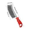Steel Wire Brush Copper Plated Steel Wire Knife Brush Plastic Handle Cleaning Industrial Copper Wire Rust Removal Brush