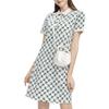 Fila Valentines Day American Series All Over Logo Print Knitted Fashion Casual Short Sleeve Dress Women Dresses F11W329314FZD