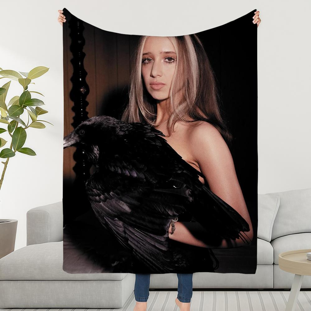 Плед Ворон Плед Супер L-LaRosa I-Isabel Уютный Плюшевый Гостиная Диван Диван Детские Подарки на День Рождения 30x40in