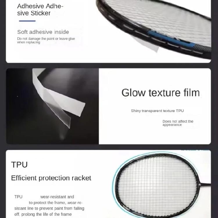Universal Racket Frame Tape Invisible Auto Adhesive Racquets Protective Sticker for Effective Damage Preventing
