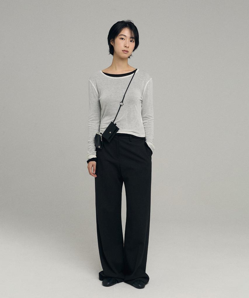 Loutaideu Basic Wool Slacks [Black]